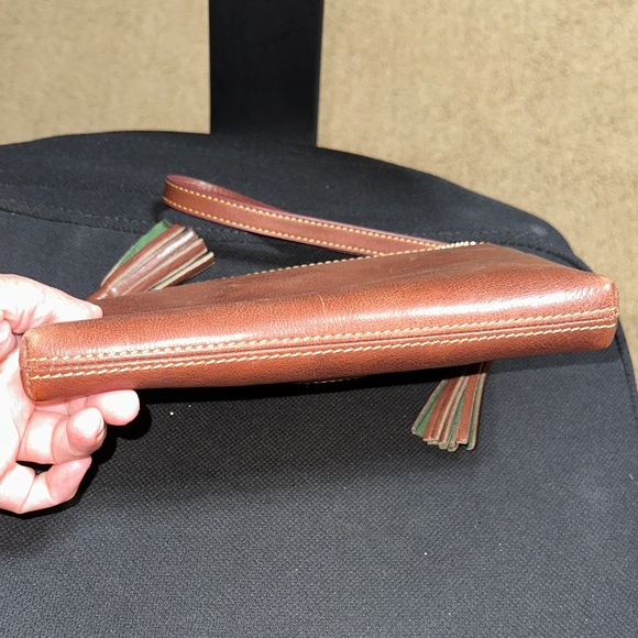 Dooney & Bourke Brown Leather Wristlet - Picture 5 of 5